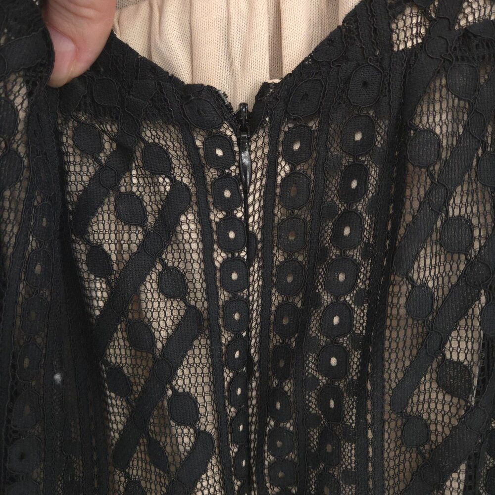 Lulus Eternal Affection black lace backless maxi dress Size M sleeveless stretch - Picture 8 of 12